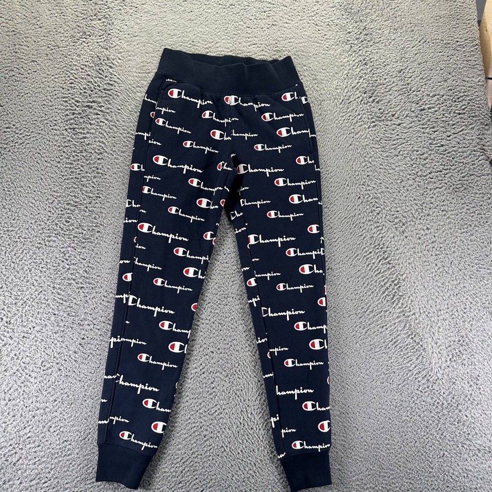 Vintage Champion Reverse Weave Sweatpants Womens XS Blue Cotton‎ Jogger Tapered